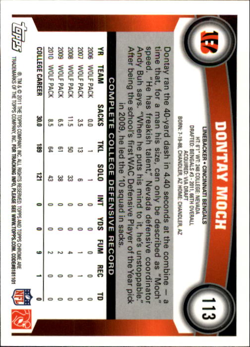 A1148- 2011 Topps Chrome FB Cards 1-220 +Rookies -You Pick- 15+ FREE US SHIP - Picture 195 of 381