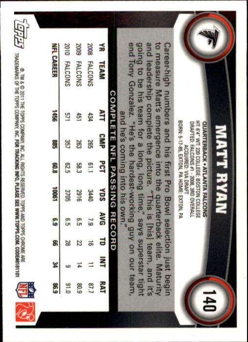 A1148- 2011 Topps Chrome FB Cards 1-220 +Rookies -You Pick- 15+ FREE US SHIP - Picture 243 of 381
