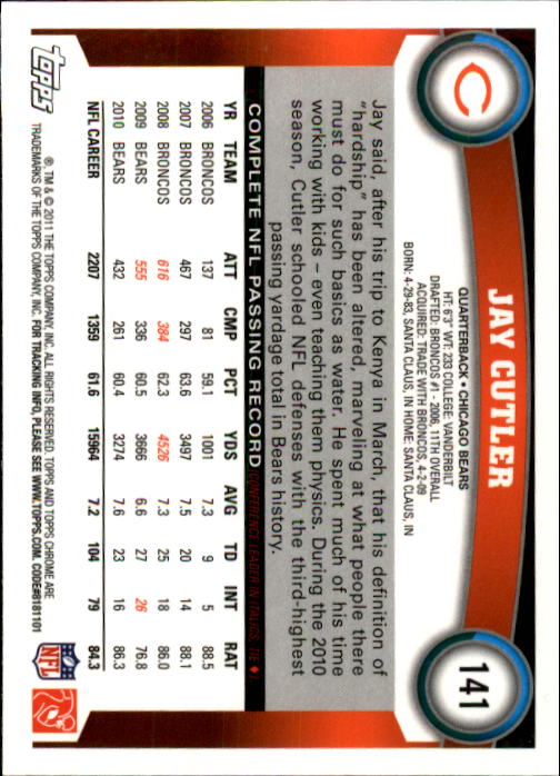 A1148- 2011 Topps Chrome FB Cards 1-220 +Rookies -You Pick- 15+ FREE US SHIP - Picture 245 of 381