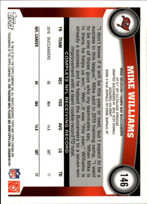 A1148- 2011 Topps Chrome FB Cards 1-220 +Rookies -You Pick- 15+ FREE US SHIP - Picture 255 of 381