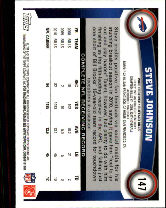 A1148- 2011 Topps Chrome FB Cards 1-220 +Rookies -You Pick- 15+ FREE US SHIP - Picture 257 of 381