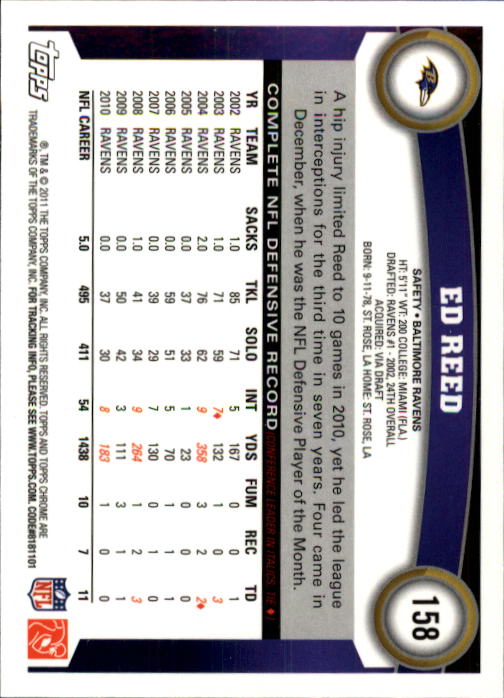 A1148- 2011 Topps Chrome FB Cards 1-220 +Rookies -You Pick- 15+ FREE US SHIP - Picture 275 of 381