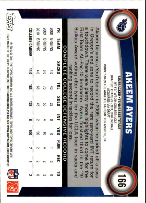 A1148- 2011 Topps Chrome FB Cards 1-220 +Rookies -You Pick- 15+ FREE US SHIP - Picture 289 of 381