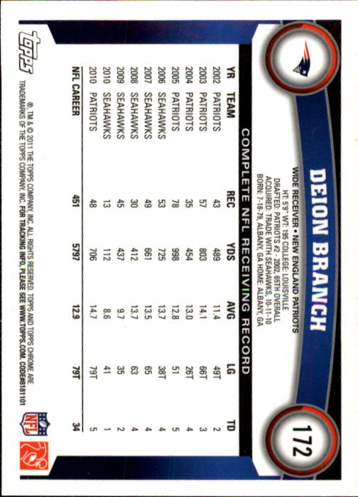 A1148- 2011 Topps Chrome FB Cards 1-220 +Rookies -You Pick- 15+ FREE US SHIP - Picture 301 of 381