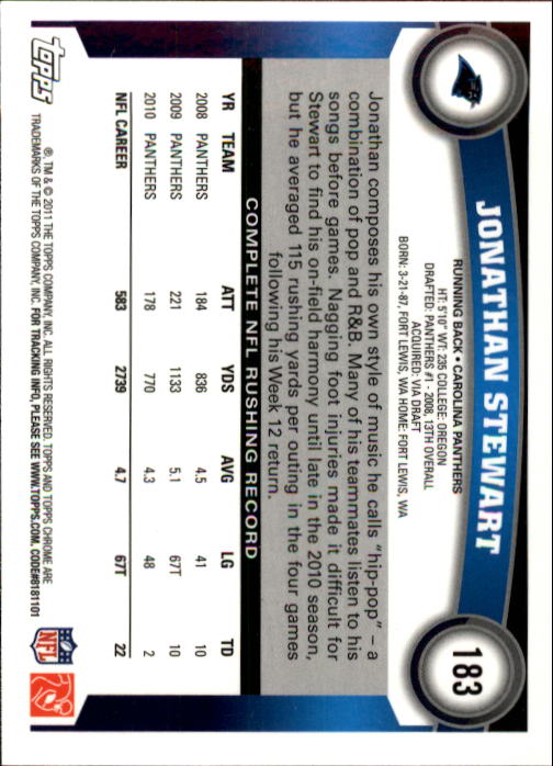 A1148- 2011 Topps Chrome FB Cards 1-220 +Rookies -You Pick- 15+ FREE US SHIP - Picture 317 of 381