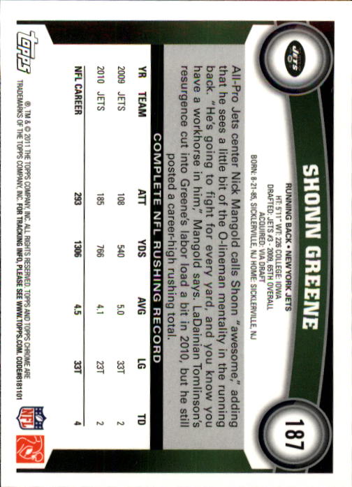 A1148- 2011 Topps Chrome FB Cards 1-220 +Rookies -You Pick- 15+ FREE US SHIP - Picture 323 of 381