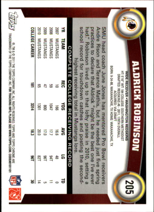 A1148- 2011 Topps Chrome FB Cards 1-220 +Rookies -You Pick- 15+ FREE US SHIP - Picture 357 of 381