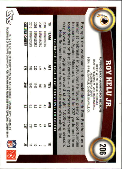 A1148- 2011 Topps Chrome FB Cards 1-220 +Rookies -You Pick- 15+ FREE US SHIP - Picture 359 of 381