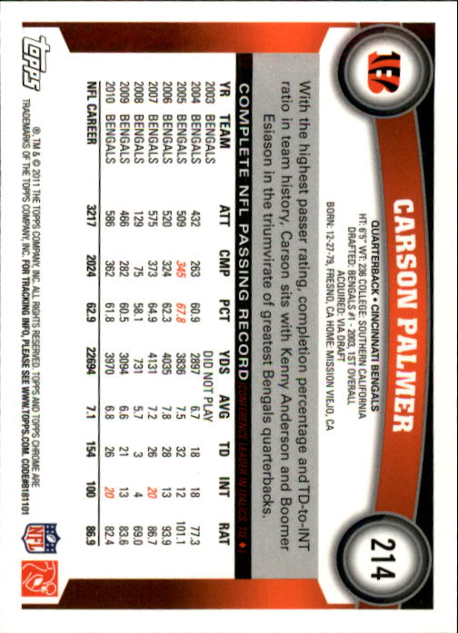 A1148- 2011 Topps Chrome FB Cards 1-220 +Rookies -You Pick- 15+ FREE US SHIP - Picture 369 of 381