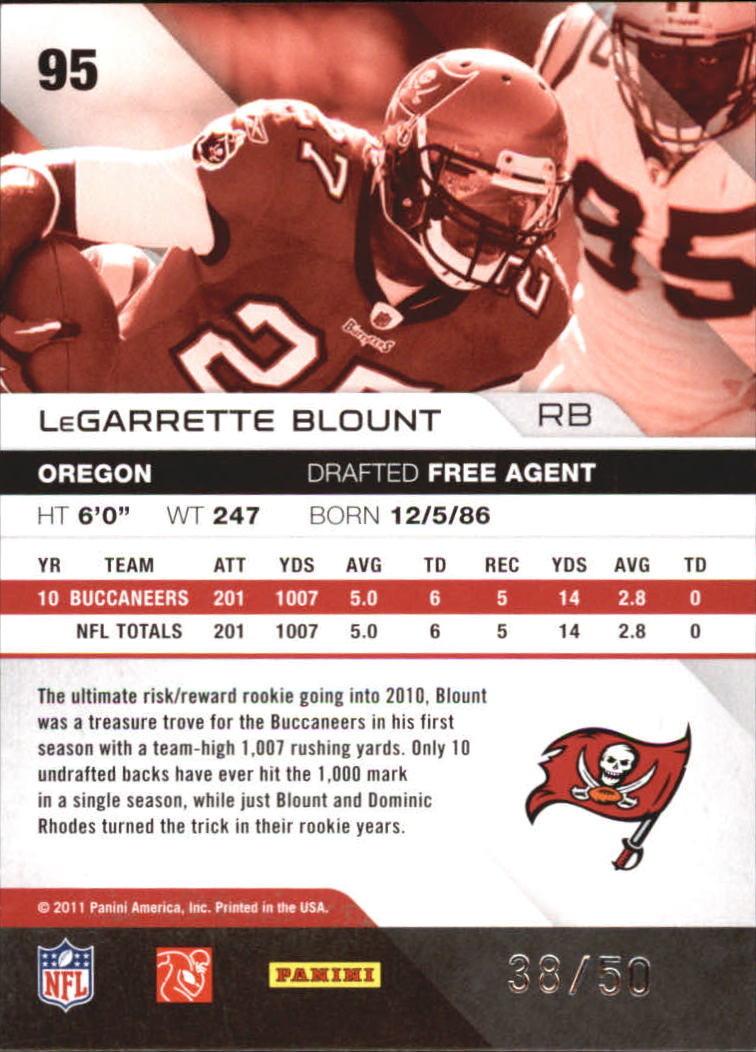 2011 Absolute Memorabilia Spectrum Silver #95 LeGarrette Blount back image