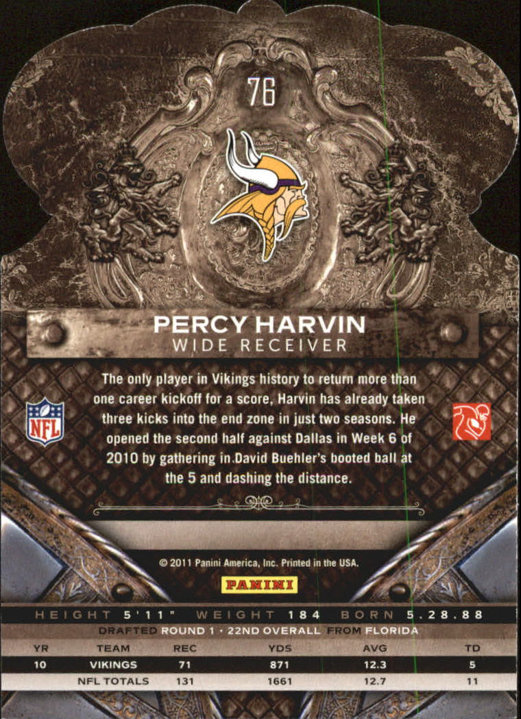 2011 Crown Royale #76 Percy Harvin back image