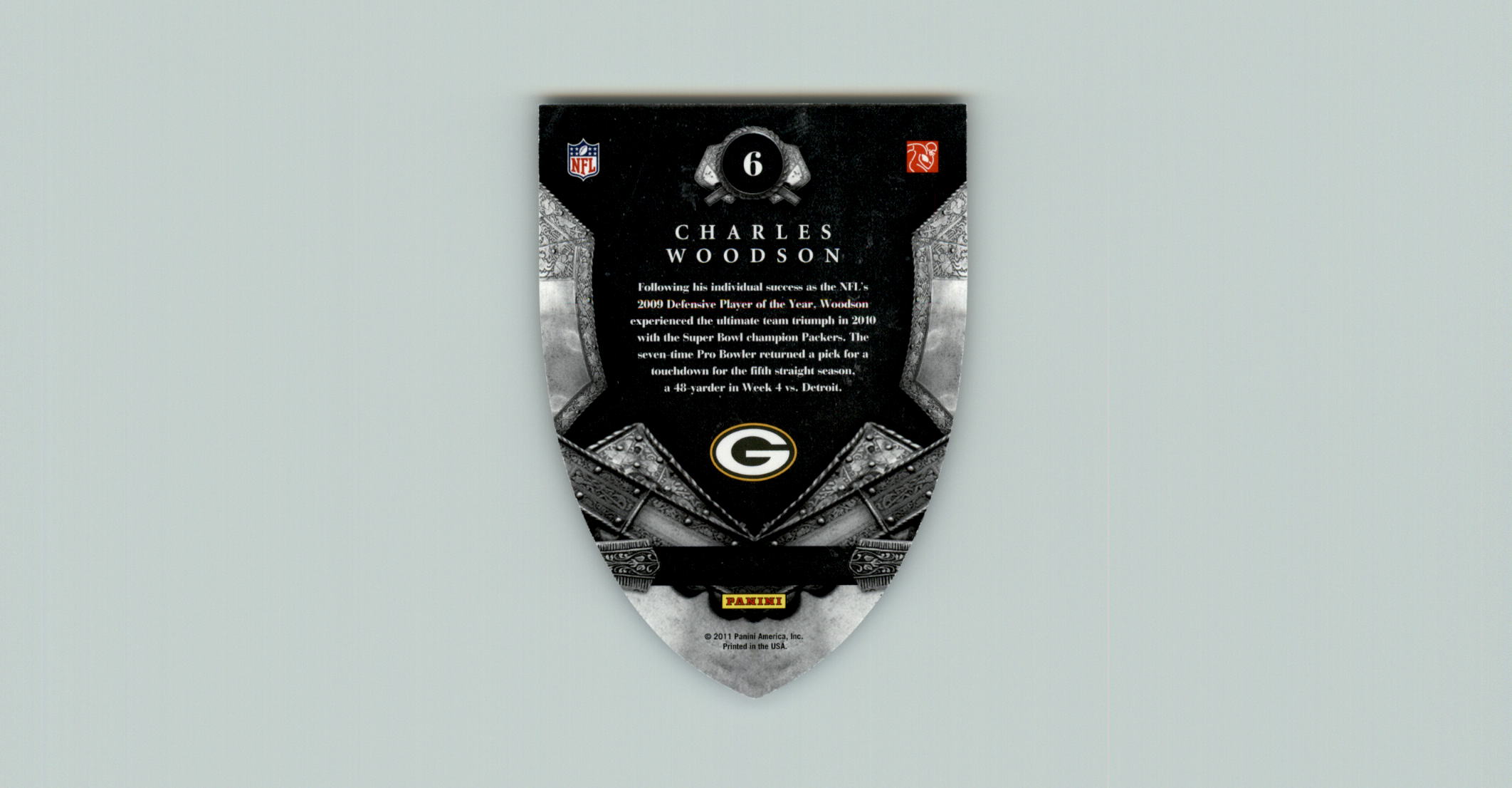 2011 Crown Royale Knights of the Gridiron #6 Charles Woodson back image