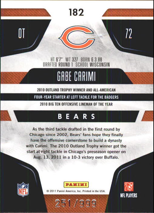 2011 Certified Football Rookie Card RC Singles xxx/999 - You Choose - Picture 28 of 92