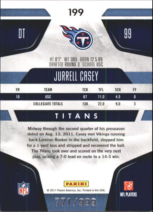 2011 Certified Football Rookie Card RC Singles xxx/999 - You Choose - Picture 44 of 92