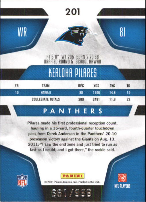 2011 Certified Football Rookie Card RC Singles xxx/999 - You Choose - Picture 46 of 92