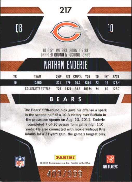 2011 Certified Football Rookie Card RC Singles xxx/999 - You Choose - Picture 61 of 92