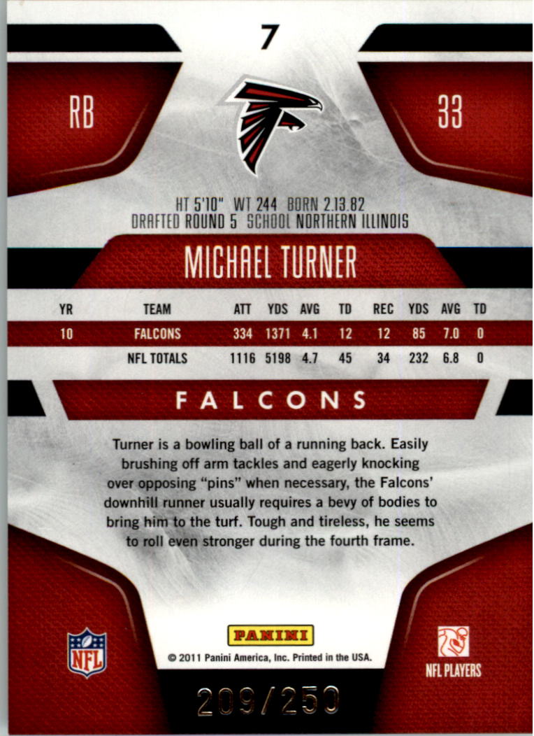 2011 Certified Mirror Red #7 Michael Turner back image