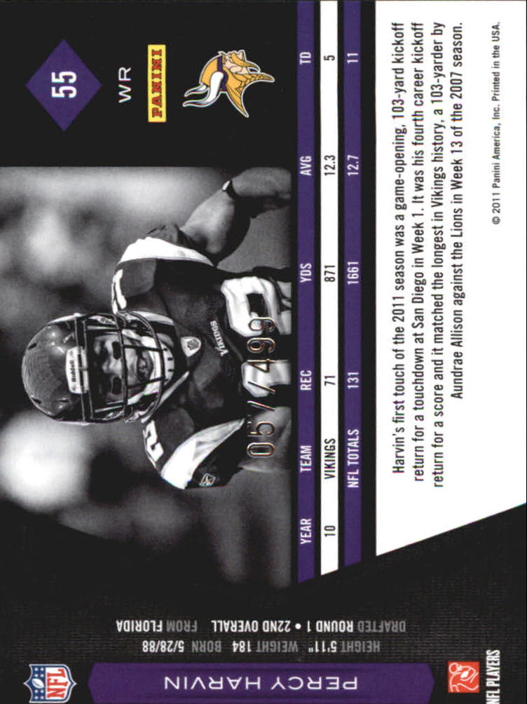 2011 Limited #55 Percy Harvin back image