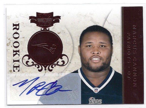 2011 Panini Plates and Patches #151 Marcus Cannon AU/199 RC