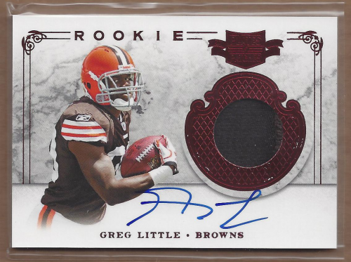 2011 Panini Plates and Patches #219 Greg Little JSY AU/499 RC