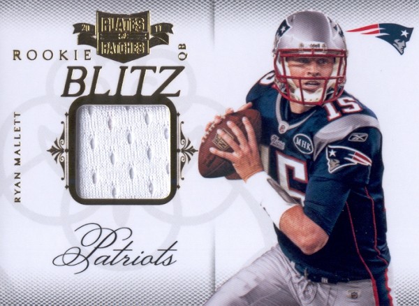 2011 Panini Plates and Patches Rookie Blitz Materials #1 Ryan Mallett/299