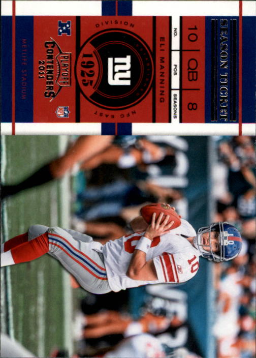 2011 Playoff Contenders #55 Eli Manning