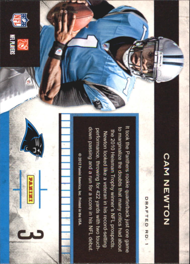2011 Playoff Contenders Rookie Roll Call #3 Cam Newton back image