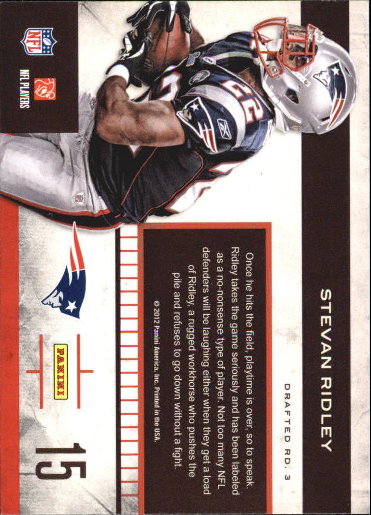 2011 Playoff Contenders Rookie Roll Call #15 Stevan Ridley back image