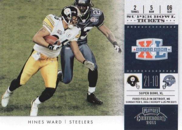 2011 Playoff Contenders Super Bowl Tickets #8 Hines Ward