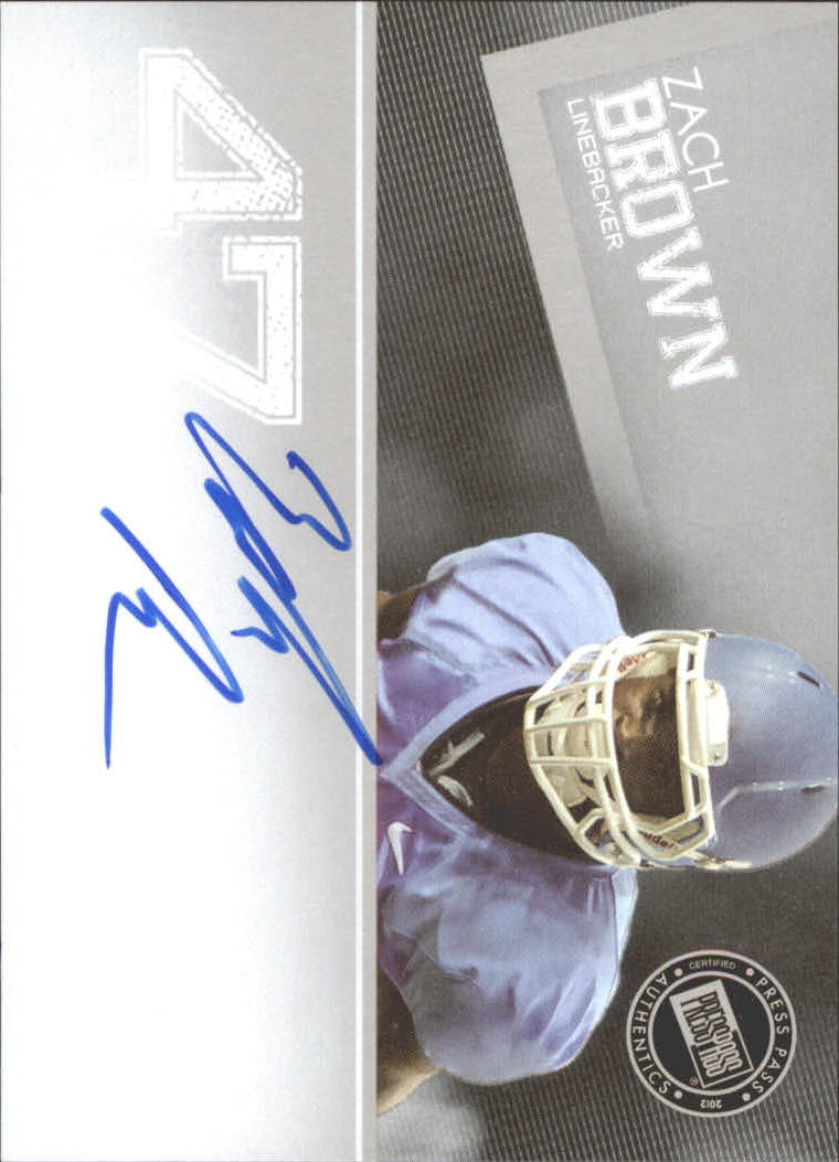 2012 Press Pass Autographs Silver #PPSZB Zach Brown