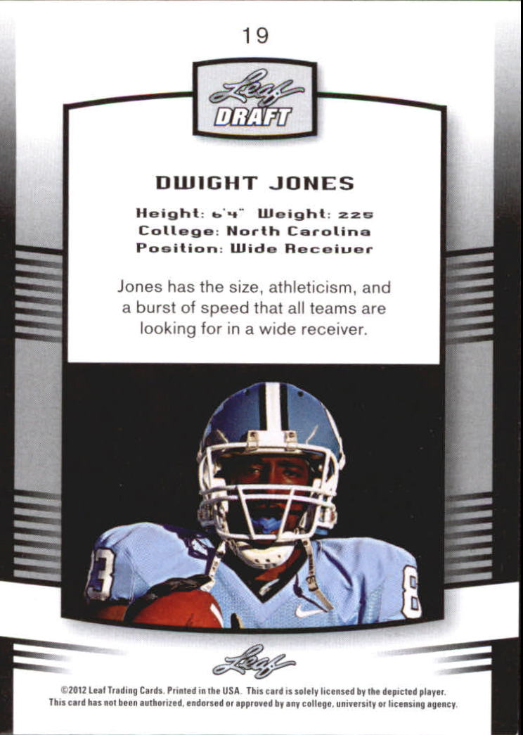 2012 Leaf Draft #19 Dwight Jones back image