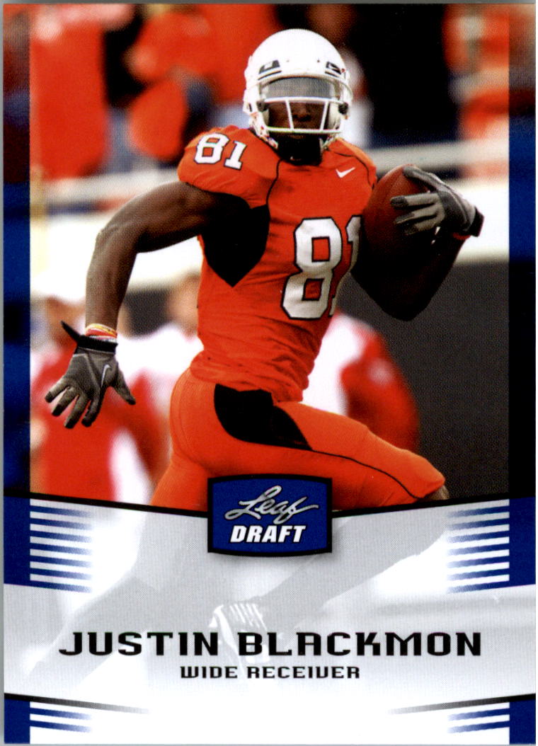 2012 Leaf Draft Blue #25 Justin Blackmon