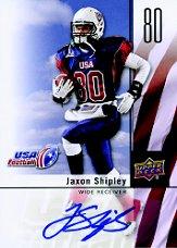 2011-12 Upper Deck USA Football Autographs #39 Jaxon Shipley