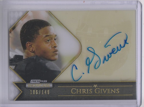 2012 Press Pass Showcase Gold #SCCG1 Chris Givens