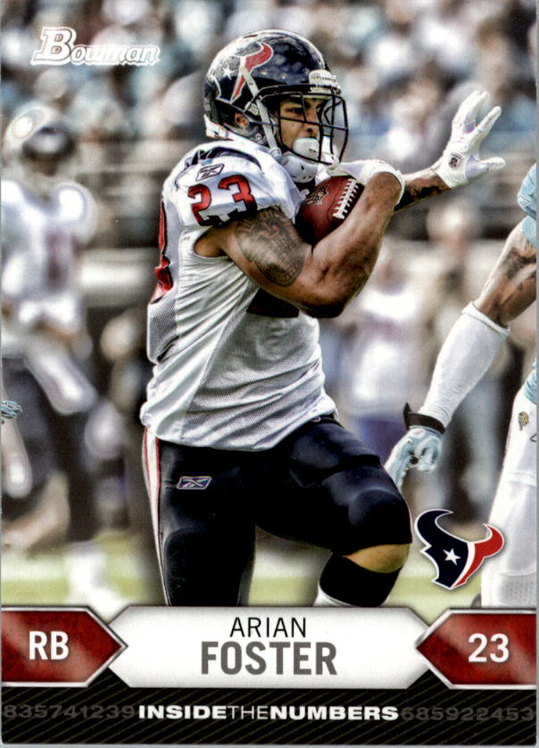 2012 Bowman Inside the Numbers #ITNAF Arian Foster