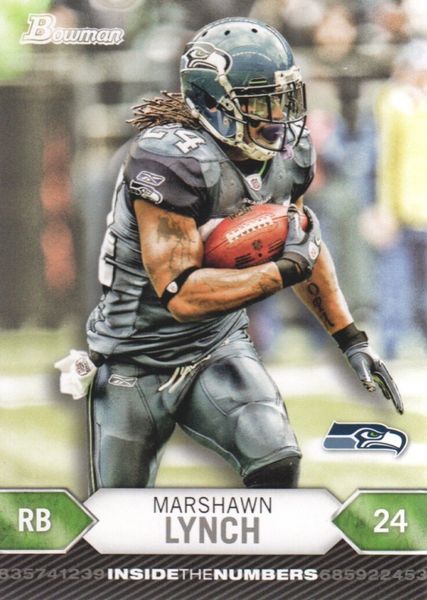 2012 Bowman Inside the Numbers #ITNML Marshawn Lynch