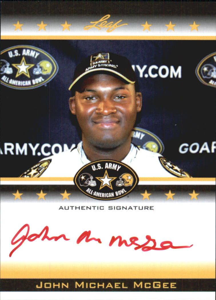 2012 Leaf Army All-American Bowl Tour Autographs Red Ink #TAJMM John Michael McGee