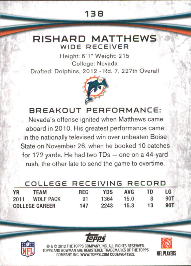 A4654- 2012 Bowman Football Assorted Insert Cards -You Pick- 15+ FREE US SHIP - Picture 87 of 162