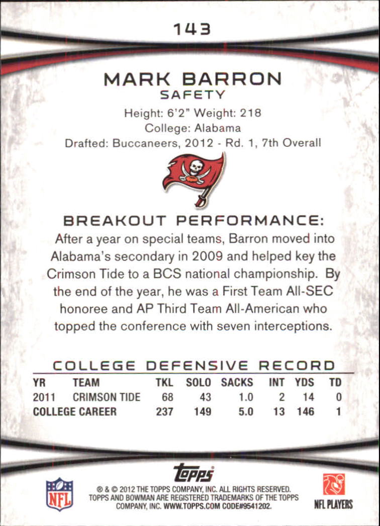 A4654- 2012 Bowman Football Assorted Insert Cards -You Pick- 15+ FREE US SHIP - Picture 92 of 162