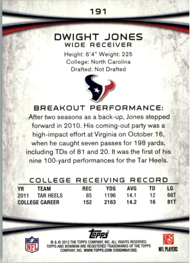 A4654- 2012 Bowman Football Assorted Insert Cards -You Pick- 15+ FREE US SHIP - Picture 120 of 162