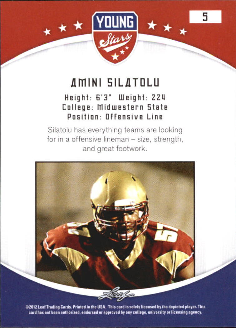 B5874- 2012 Leaf Young Stars Draft FB Cards 1-100 -You Pick- 15+ FREE US SHIP - Picture 11 of 195
