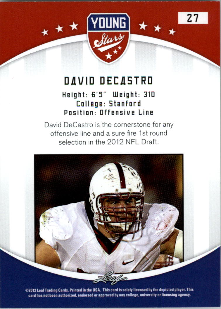 B5874- 2012 Leaf Young Stars Draft FB Cards 1-100 -You Pick- 15+ FREE US SHIP - Picture 55 of 195