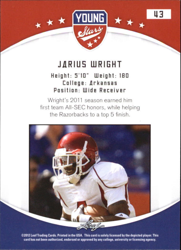 B5874- 2012 Leaf Young Stars Draft FB Cards 1-100 -You Pick- 15+ FREE US SHIP - Picture 87 of 195