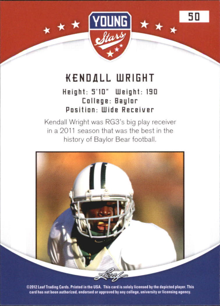 B5874- 2012 Leaf Young Stars Draft FB Cards 1-100 -You Pick- 15+ FREE US SHIP - Picture 101 of 195
