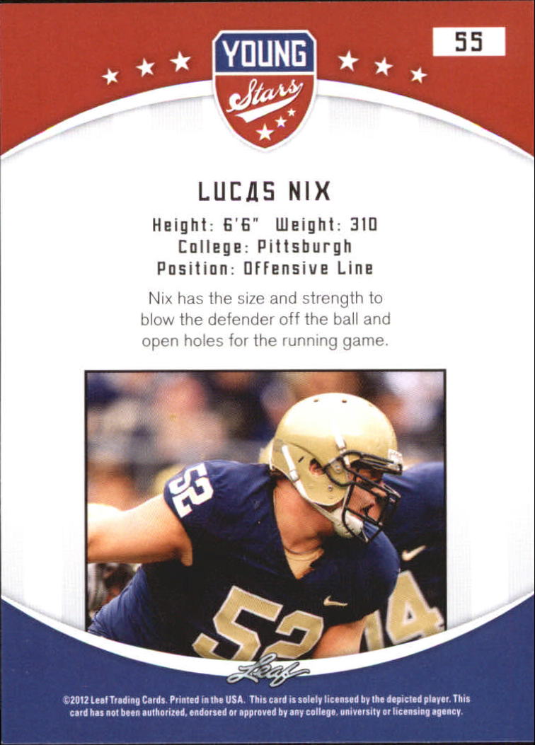 B5874- 2012 Leaf Young Stars Draft FB Cards 1-100 -You Pick- 15+ FREE US SHIP - Picture 109 of 195