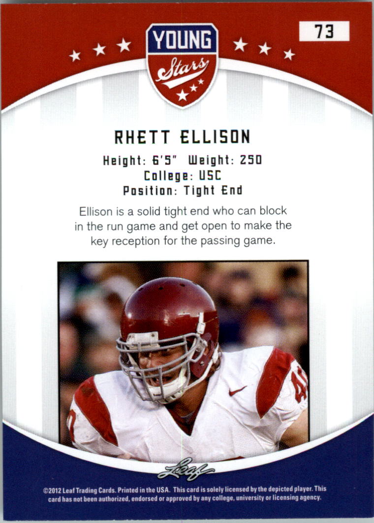 B5874- 2012 Leaf Young Stars Draft FB Cards 1-100 -You Pick- 15+ FREE US SHIP - Picture 143 of 195