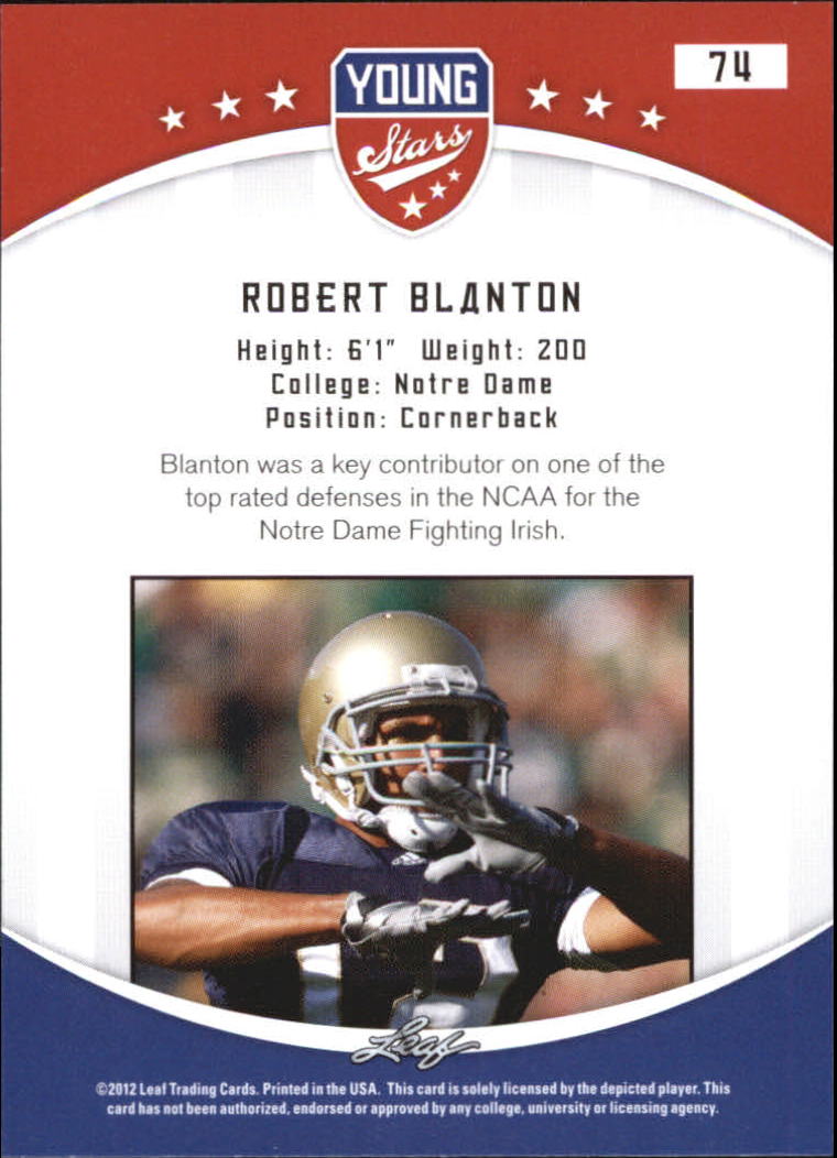 B5874- 2012 Leaf Young Stars Draft FB Cards 1-100 -You Pick- 15+ FREE US SHIP - Picture 145 of 195