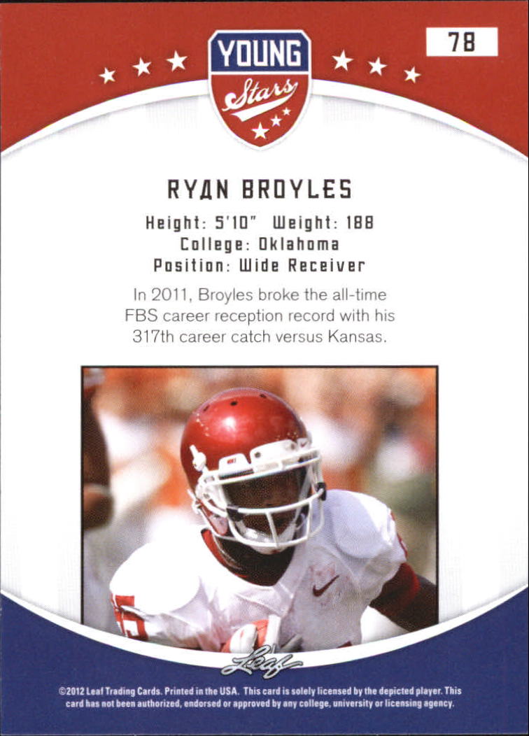 B5874- 2012 Leaf Young Stars Draft FB Cards 1-100 -You Pick- 15+ FREE US SHIP - Picture 151 of 195