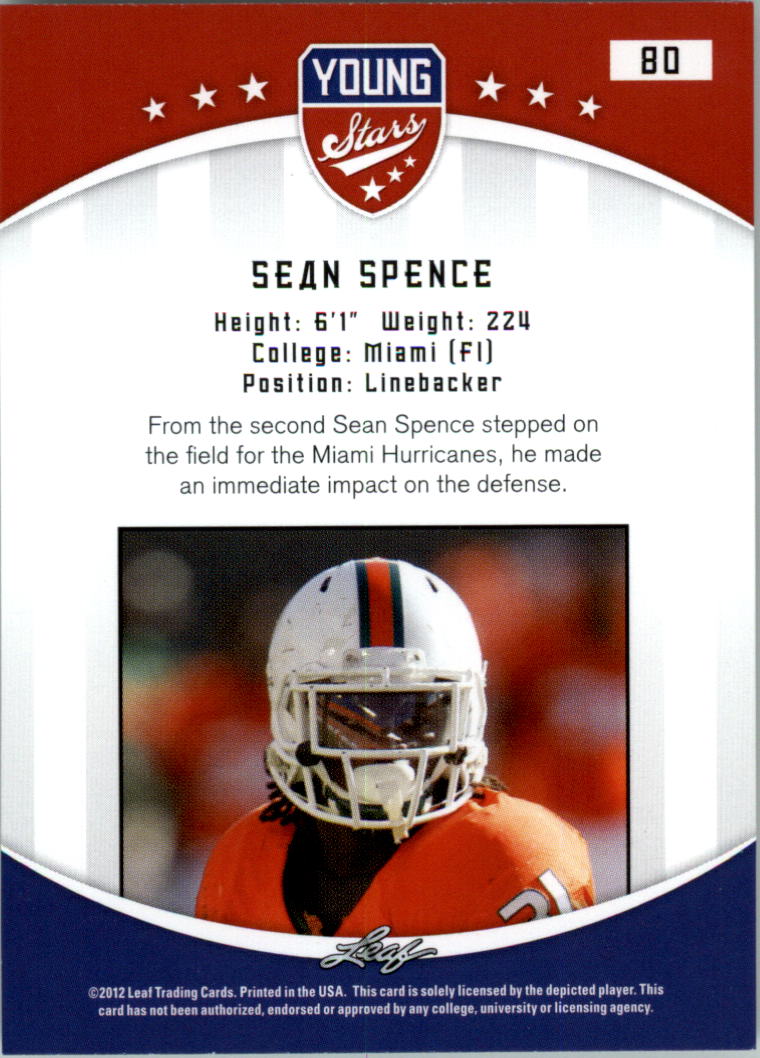 B5874- 2012 Leaf Young Stars Draft FB Cards 1-100 -You Pick- 15+ FREE US SHIP - Picture 155 of 195