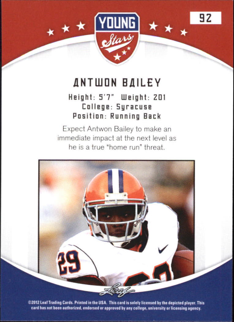 B5874- 2012 Leaf Young Stars Draft FB Cards 1-100 -You Pick- 15+ FREE US SHIP - Picture 179 of 195